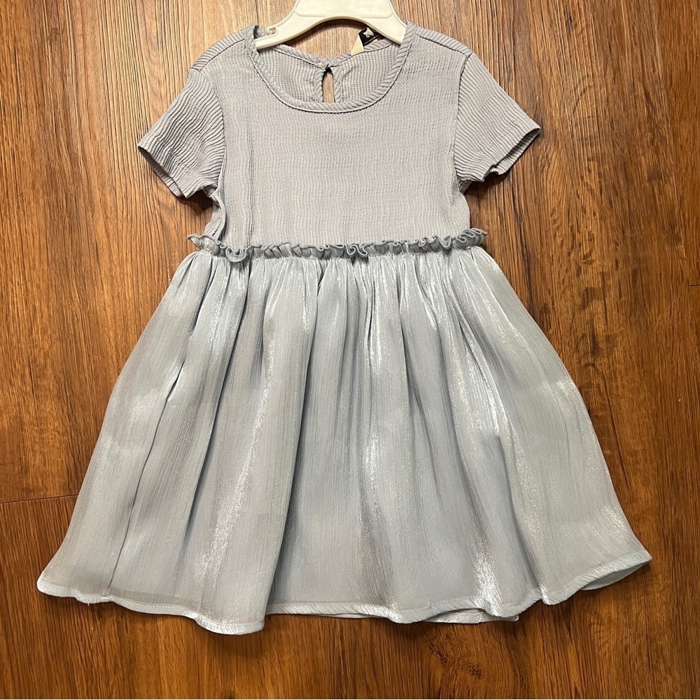 Le Chic Girls Size 2T Light Blue Dress and White Jacket Set New - Picture 3 of 5